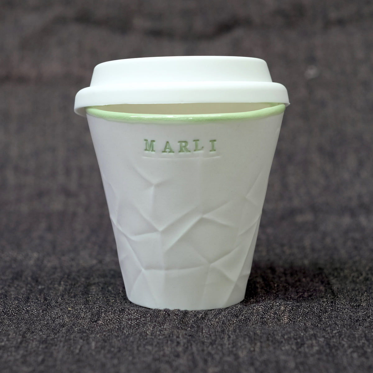Ceramic Personalised Coloured Rim Paper Series Piccolo Keep Cup Hayd Hayden Youlley
