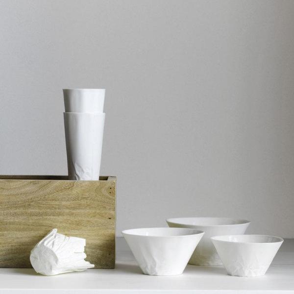 Classic White Ceramic Dessert/Breakfast Bowl Set of 4 - Paper