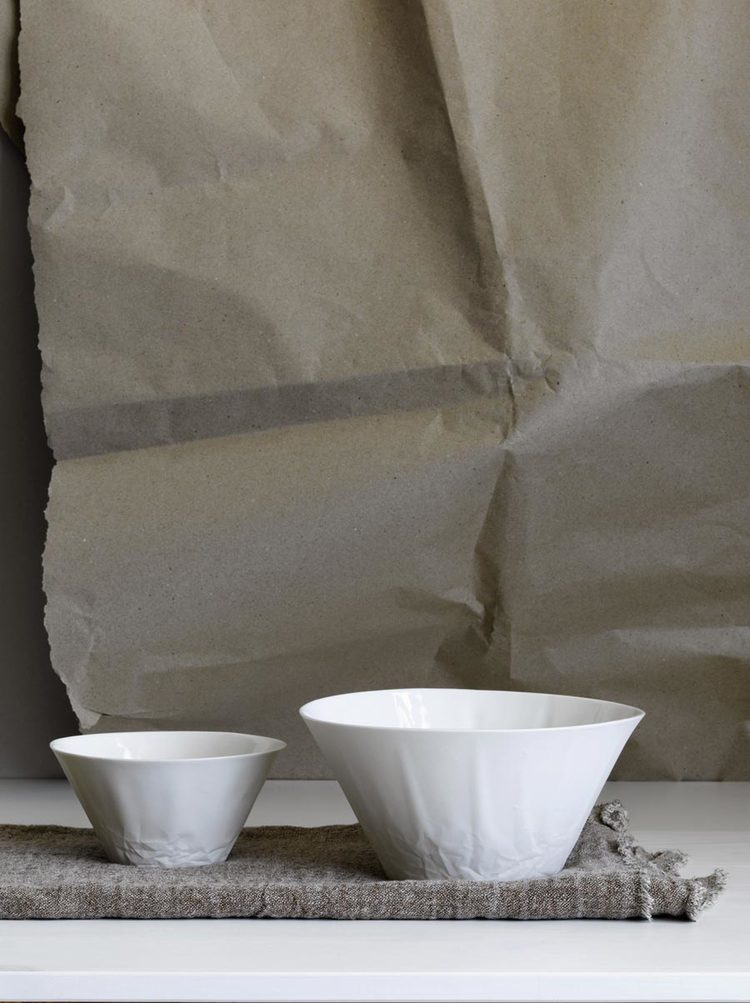 Classic White Ceramic Pasta Bowl Set of 4 - Paper