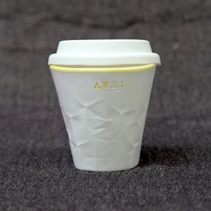 Ceramic Personalised  Coloured Rim Paper Series Piccolo Keep Cup | Hayden Youlley