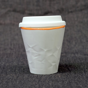 Ceramic Personalised  Coloured Rim Paper Series Piccolo Keep Cup | Hayden Youlley