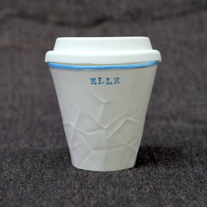 Ceramic Personalised  Coloured Rim Paper Series Piccolo Keep Cup | Hayden Youlley