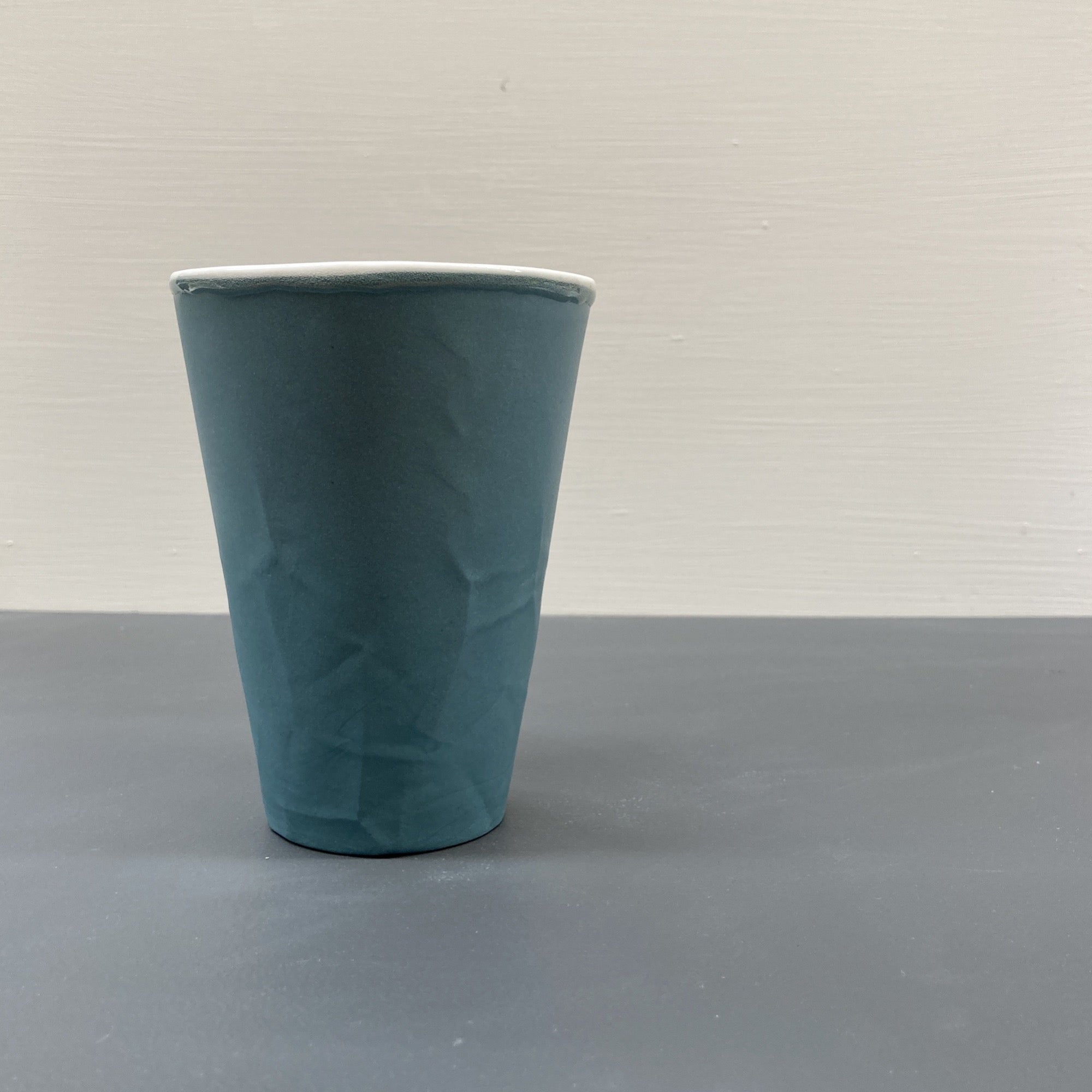 Ceramic Teal Paper Series Keep Cup