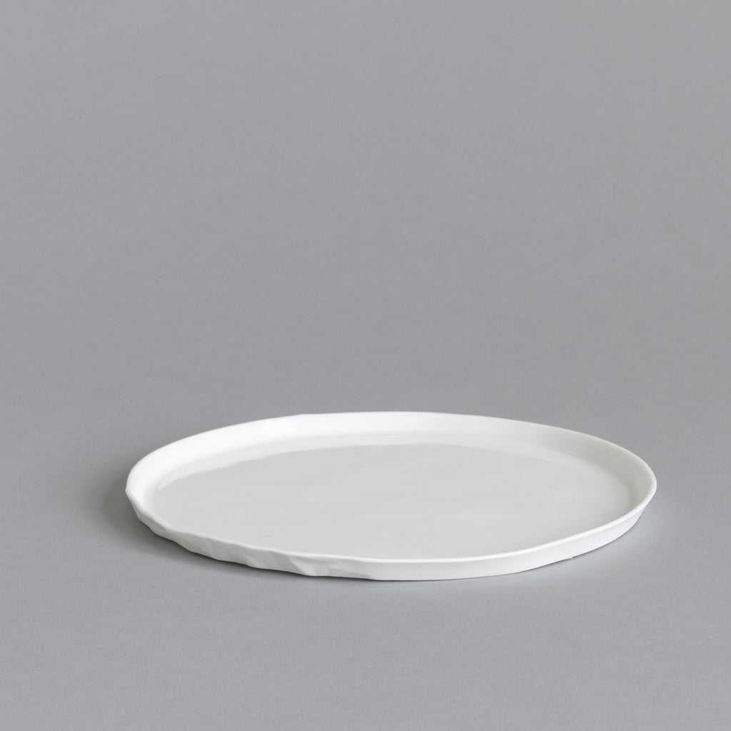 Ceramic Entree Plate - Paper Classic White